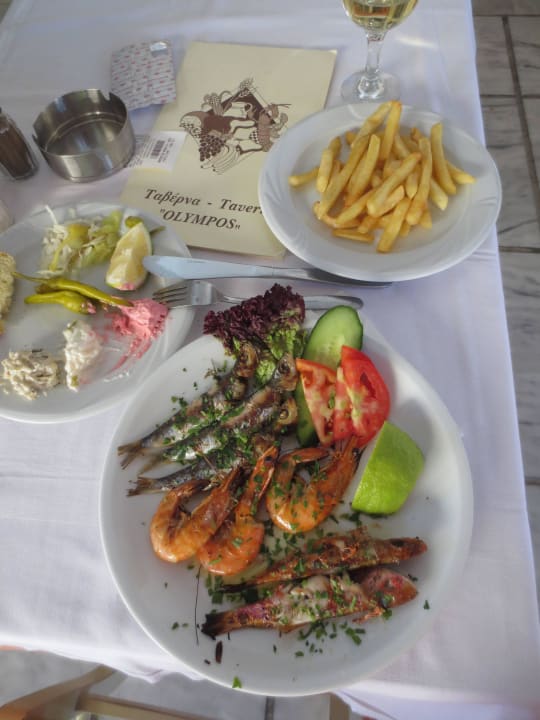 Mittagstisch von der Karte Hotel Portes Beach