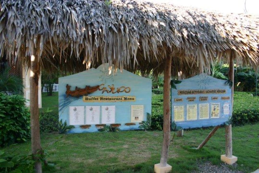 Speisekarte vor Buffet-Restaurant Marien Puerto Plata