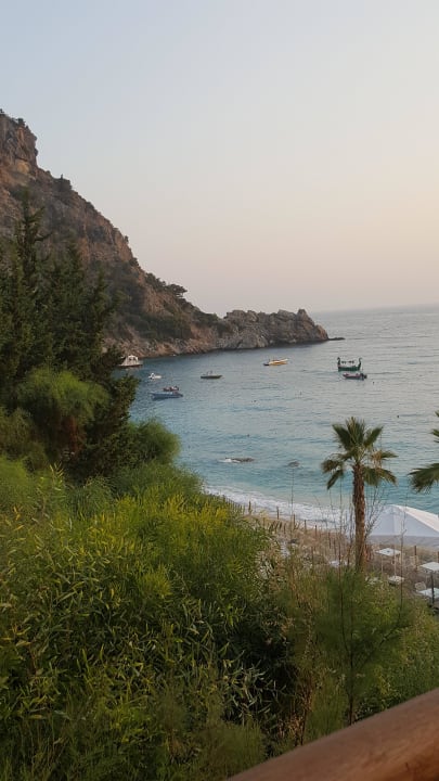 Vom Restaurant Blick zum Strand Hotel Liberty