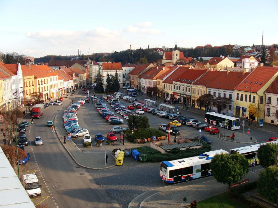 Z pokoje na náměstí Hotel Zlatý Kříž