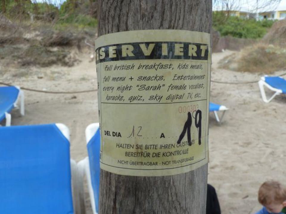 Reservierte Liegen/Schirm (10,-/Tag) Iberostar Selection Albufera Park