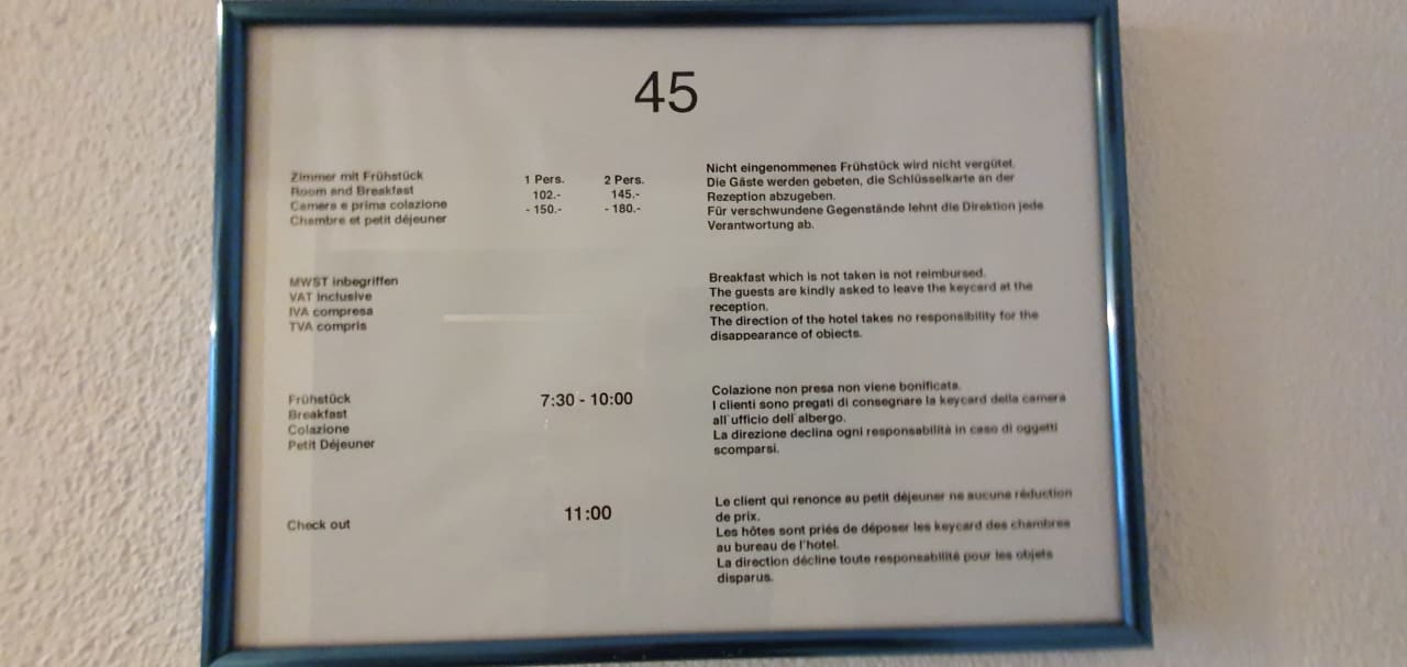 Zimmer Hotel Garni Morettina