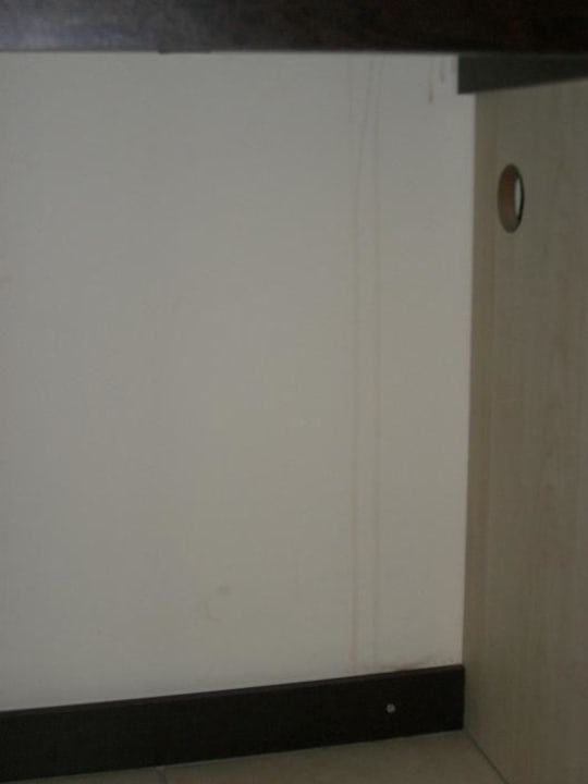 Diverse Flüssigkeitsspuren an den Wänden Hotel Orfeus Park