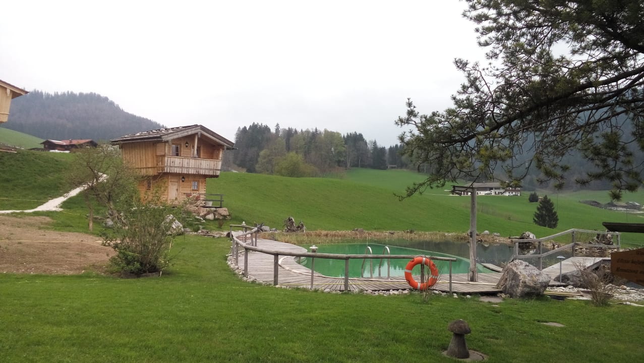 Badeteich mit Sauna Alpenpension Ettlerlehen