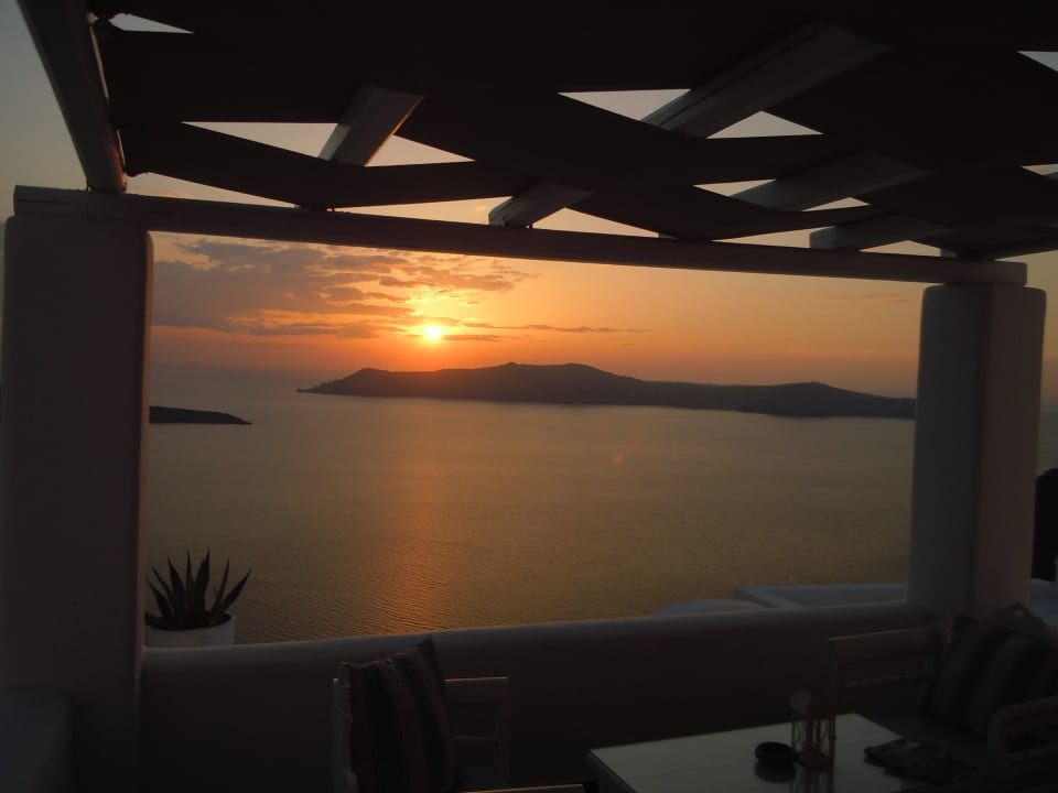 Bilderbuchdämmerung im Oktober 2014 Hotel Agali Houses