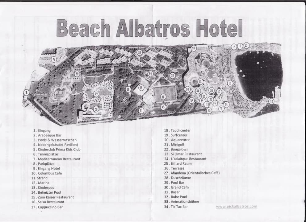 Hotelplan mit Beschreibung Beach Albatros Resort