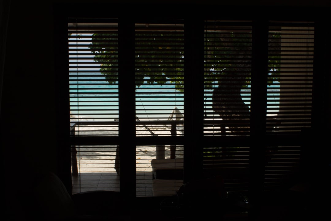 Aussicht aus unserer Garden Villa Nr. 7 Kuramathi Maldives