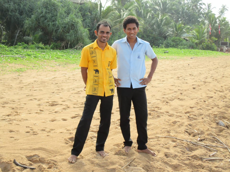 Kellner Sadun mit Zimmerjunge Hotel Bentota Village