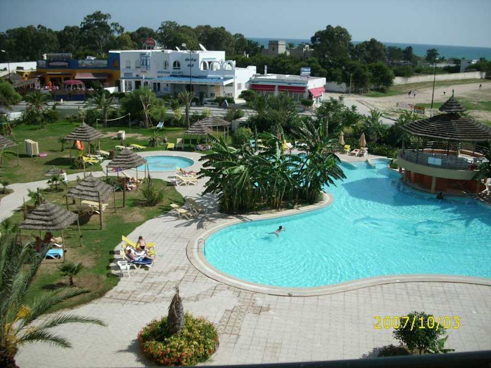 Gartenanlage mit Pool Hotel African Queen