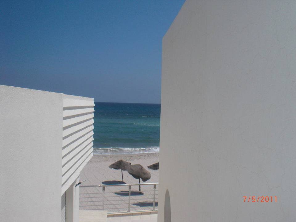 Uitzicht vanaf trapje El Mehdi Beach Resort