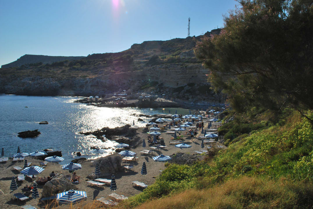 Blick auf den Strand Hotel Kalithea Horizon Royal