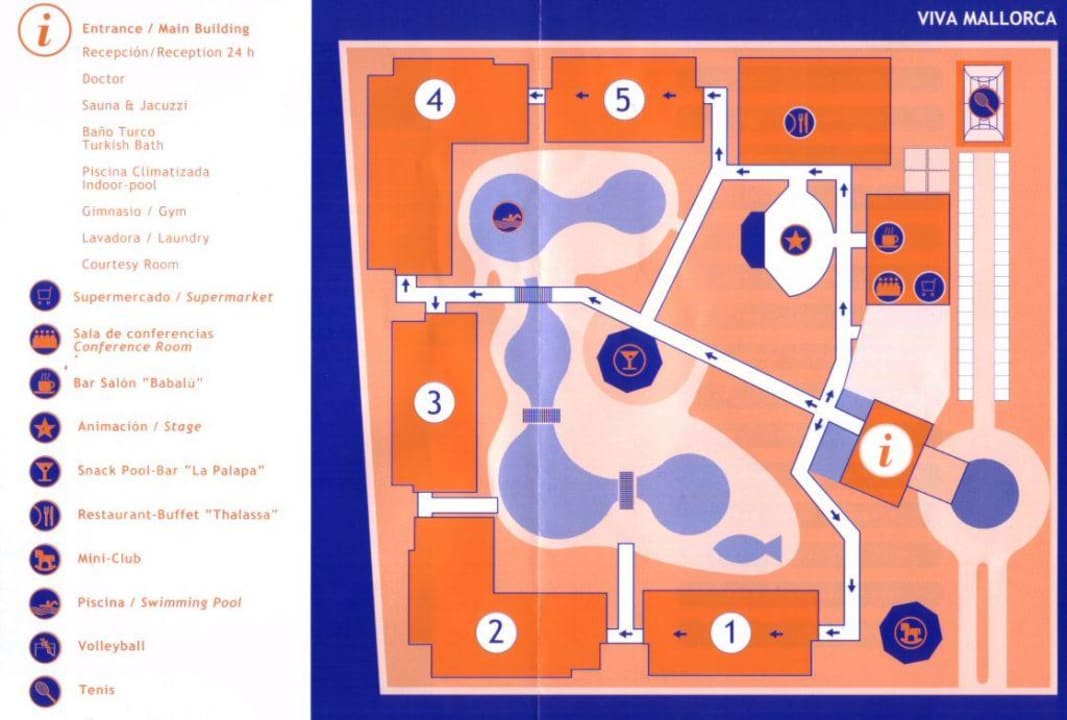 Lageplan des Hotels Zafiro Mallorca