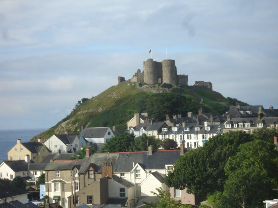 Ausblick zum Castle B&B Glyn y Coed