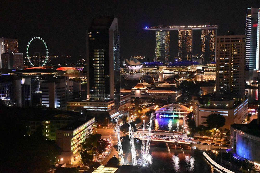 Ausblick vom Zimmer Hotel Novotel Clarke Quay