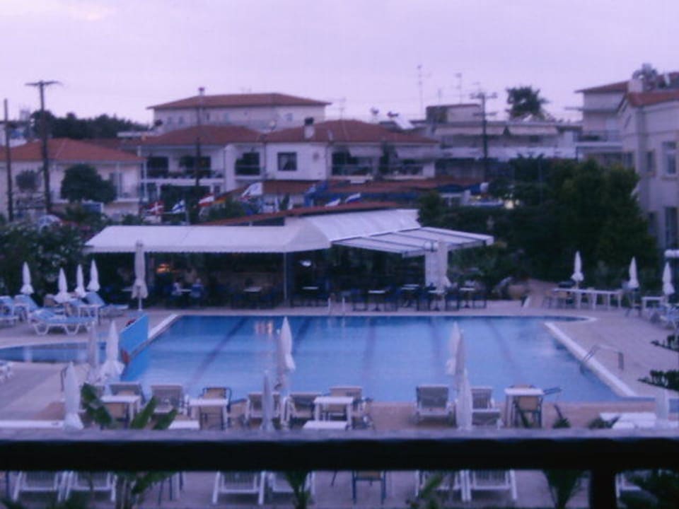 Aussicht  vom Balkon Hotel Hanioti Palace/Chanioti Palace