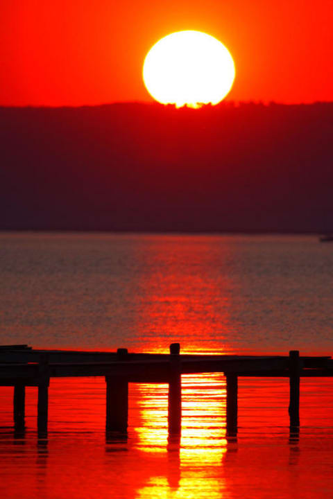 Die Sonne "geht unter" Seehof