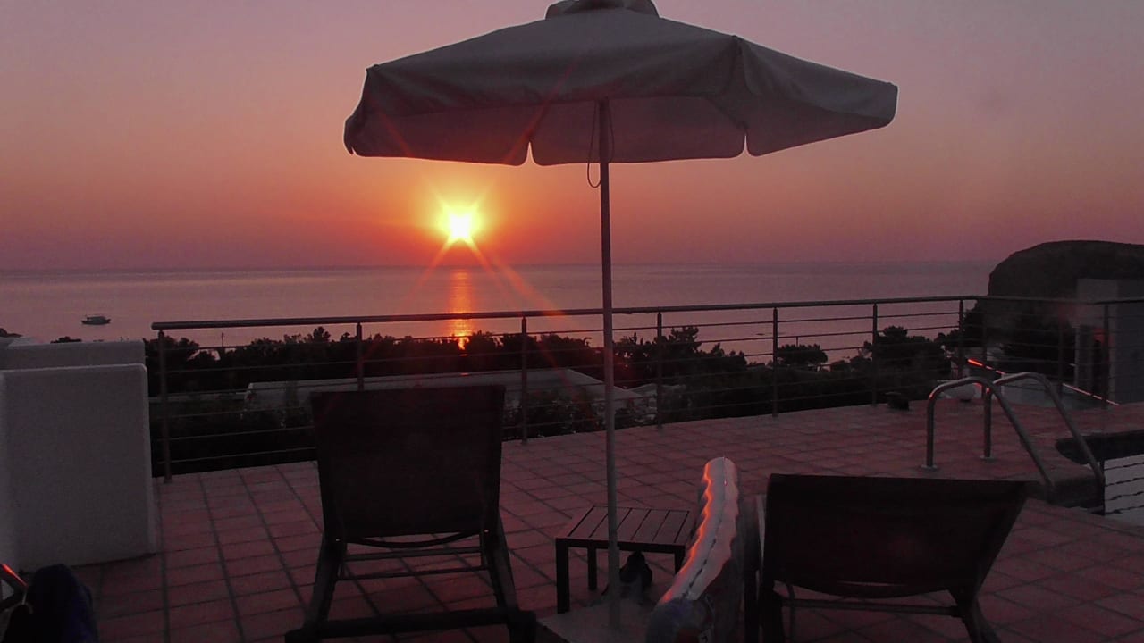 Blick von unserer Terrasse alltoura Club Hotel Porto Angeli Beach Resort