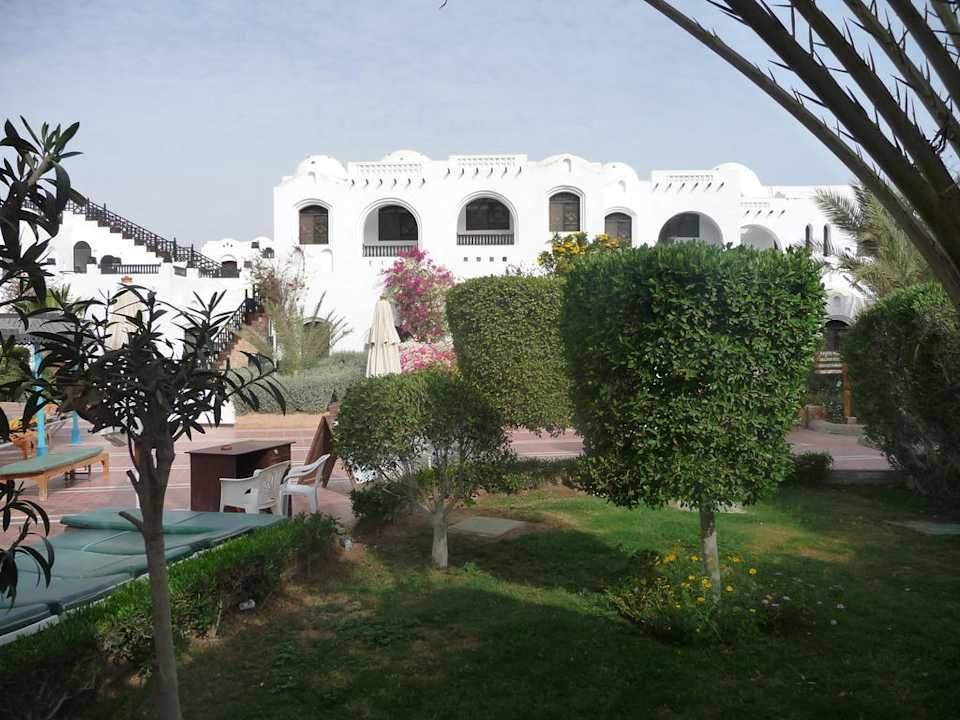 Blick vom Zimmer in den Garten Arabella Azur Resort