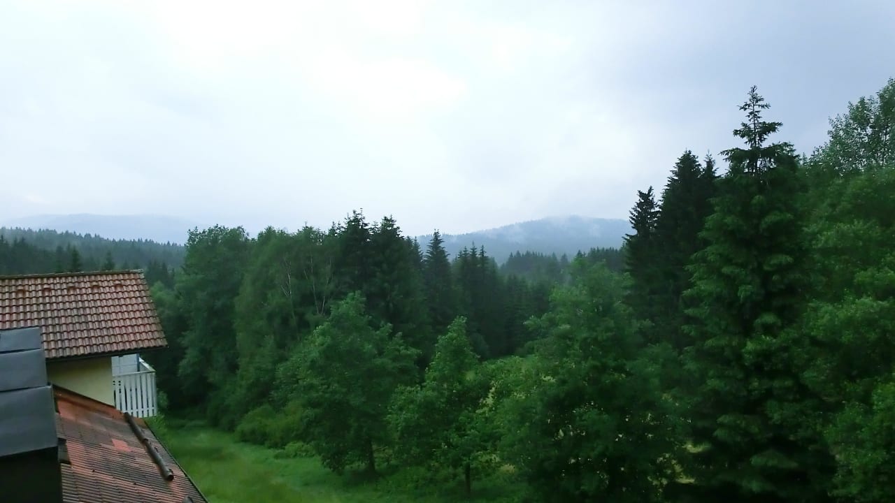 Blick vom Balkon Hotel Ahornhof