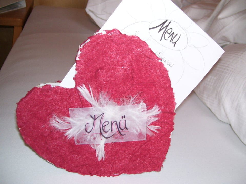 Menükarte zum Hochzeitstag Panoramahotel Wildschütz