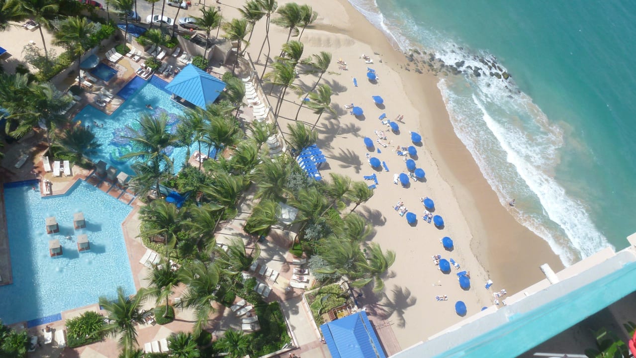 Blick vom Hotel Balkon Hotel San Juan Marriott Resort & Stellaris Casino