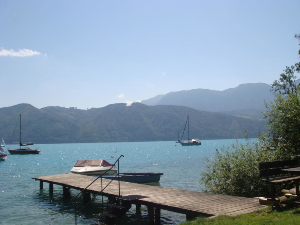 Steg von der Liegewiese Panoramahotel Gasthof Schönberger