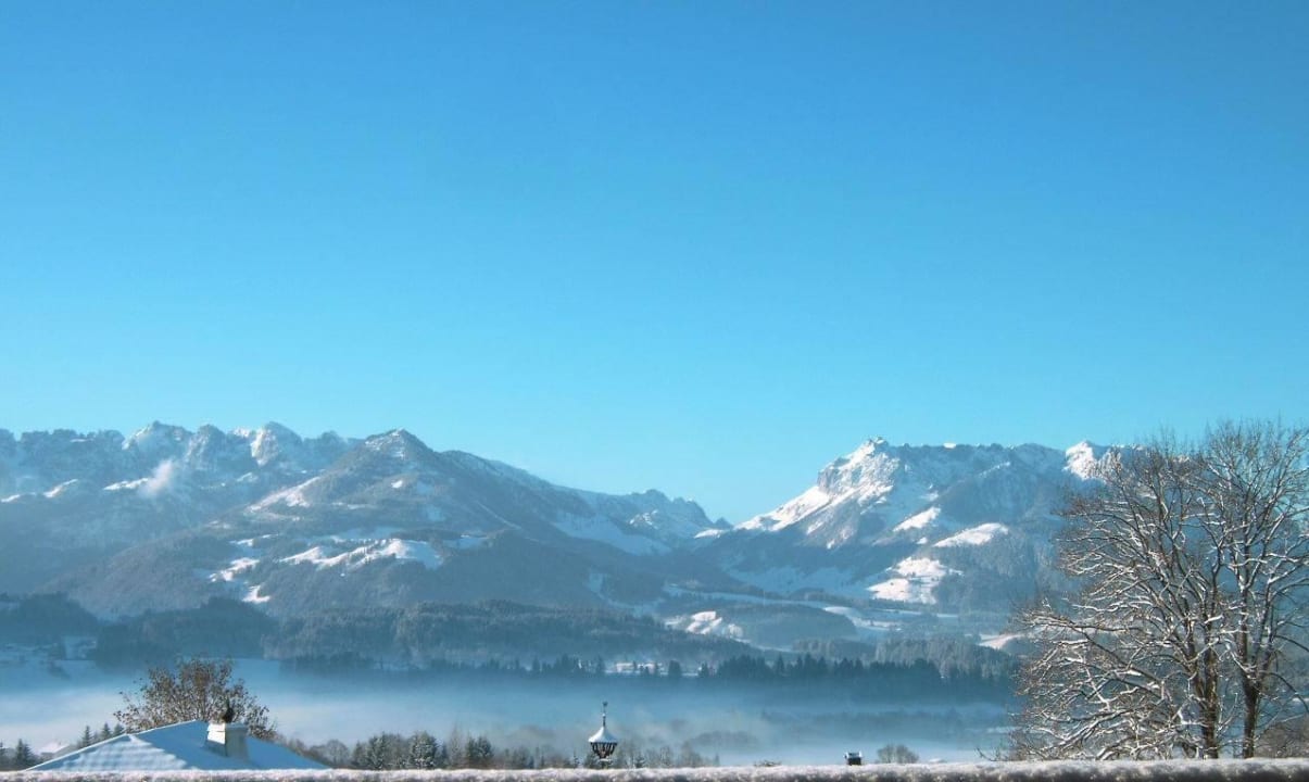 Haus Foidl Kössen Ausblick im Winter vom 1. Stock Haus Foidl