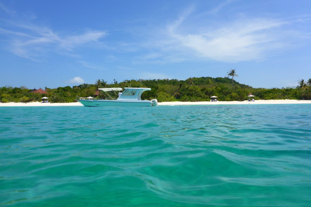 Ausblick vom Strand Hotel Amanpulo Resort