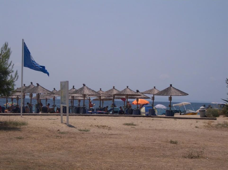 Blick aus der Taverne direkt am Strand Hotel Lagomandra Beach