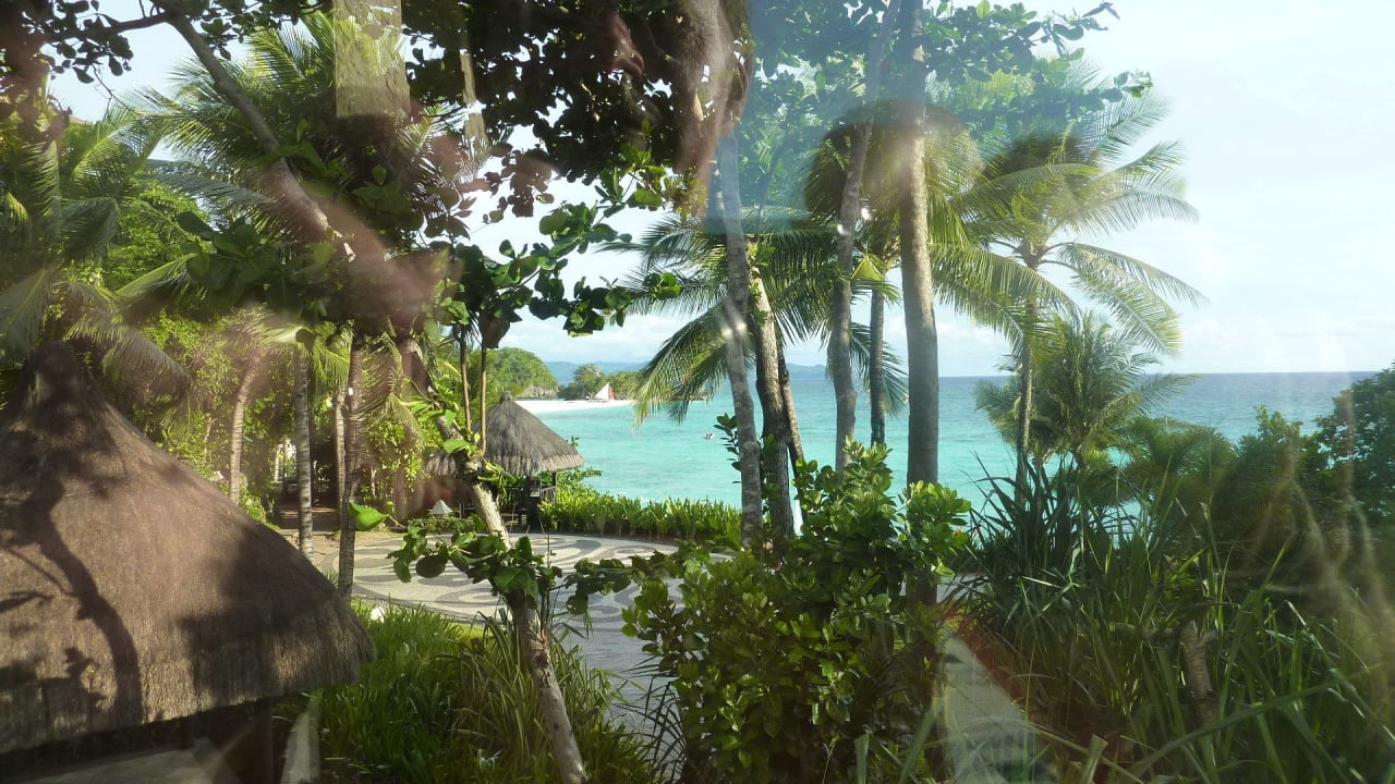 Blick auf den Strand  Hotel Shangri-La's Boracay Resort & Spa