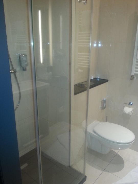 WC und fast ebenerdige Dusche.Alles tip top sauber IntercityHotel Mannheim