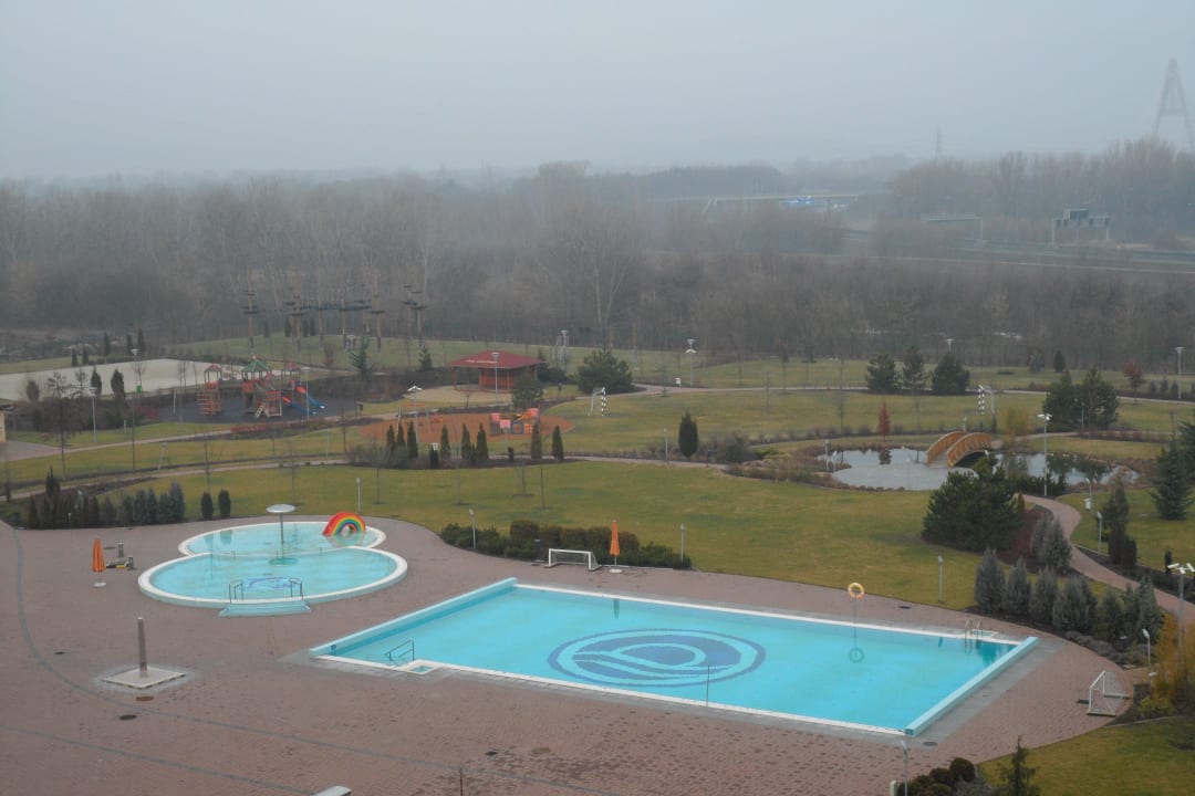 Blick vom Zimmer Aquaworld Resort Budapest