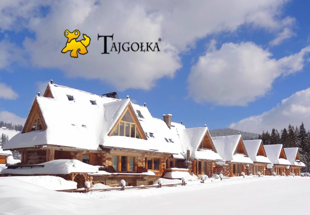 Widok zimowy obiektu Ferienhaus Tajgolka