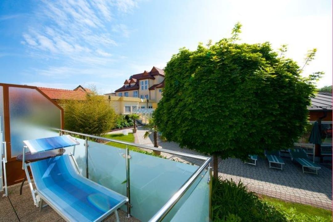 Blick vom Zimmerbalkon Thermen Hotel Radkersburger Hof