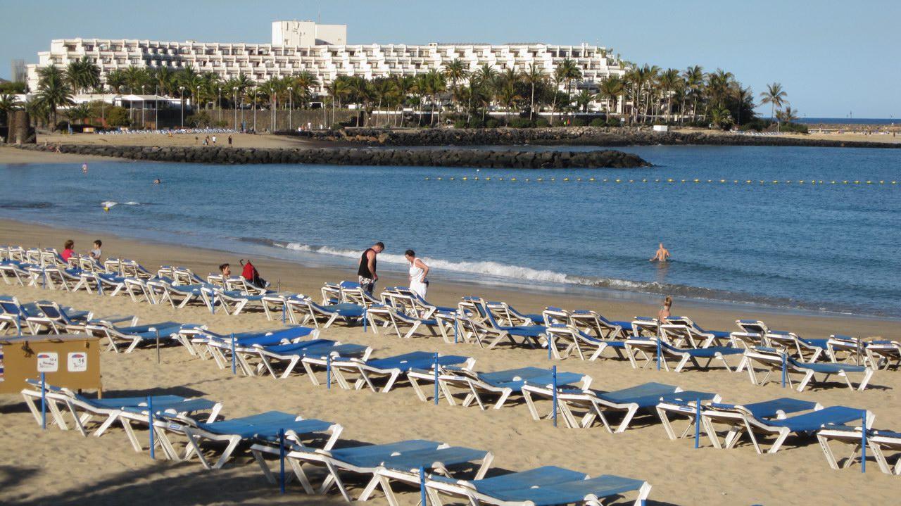View from beach Paradisus by Meliá Salinas Lanzarote