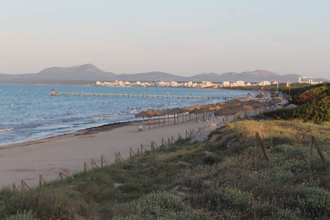 Blick auf Can Picafort vom Steg allsun Hotel Eden Playa