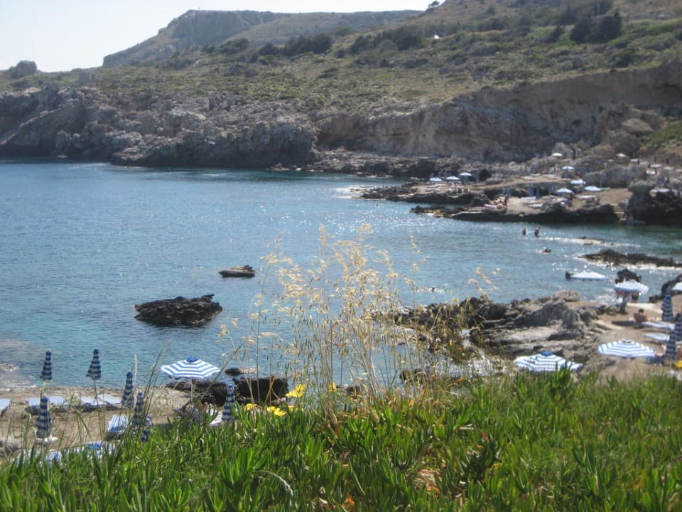 Blick auf den Strand Hotel Kalithea Mare Palace