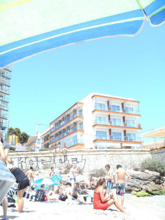 Ansicht vom Strand aus Hotel Clumba