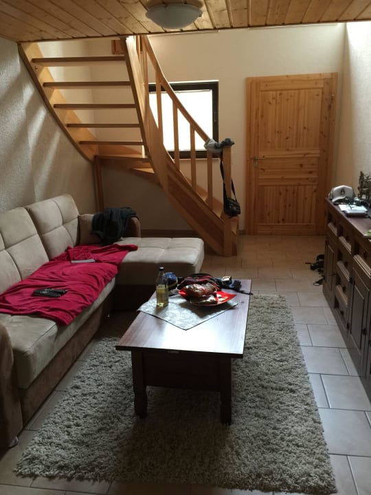 Wohnbereich unten Naturstammhaus und Appartements Zum Brockenbaecker