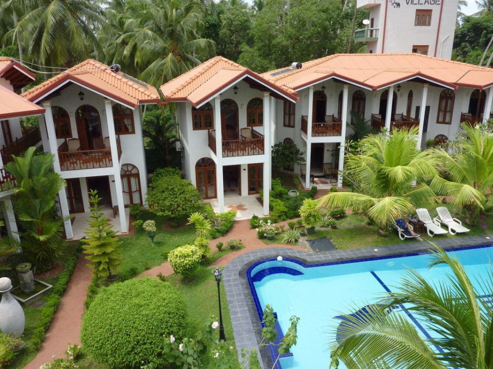 Blick vom Aufenthaltsbereich im 1. OG Hotel Bentota Village