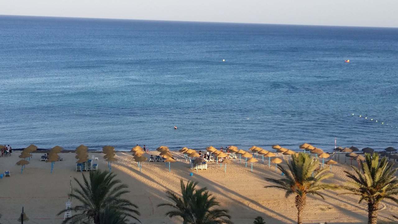 Blcik auf den Strand Hotel Yasmine Beach Resort