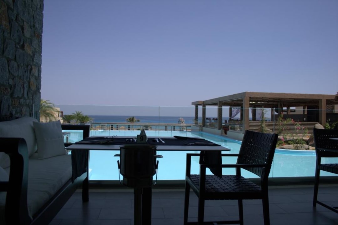 Terrasse des Restaurants Aquagrand Artistic Luxury Beach Resort - Adults only