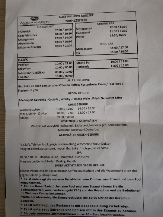 Sonstiges Side Aquamarin Resort & Spa