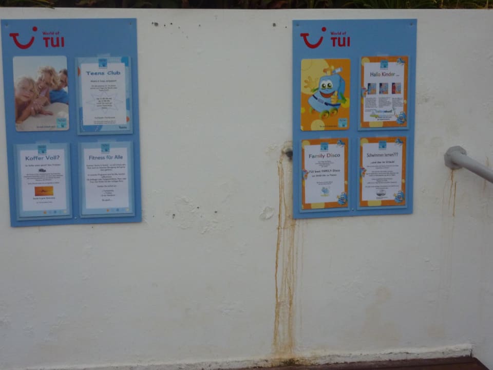 Infowand - Tafel abgerissen Apollonia Beach Resort & Spa