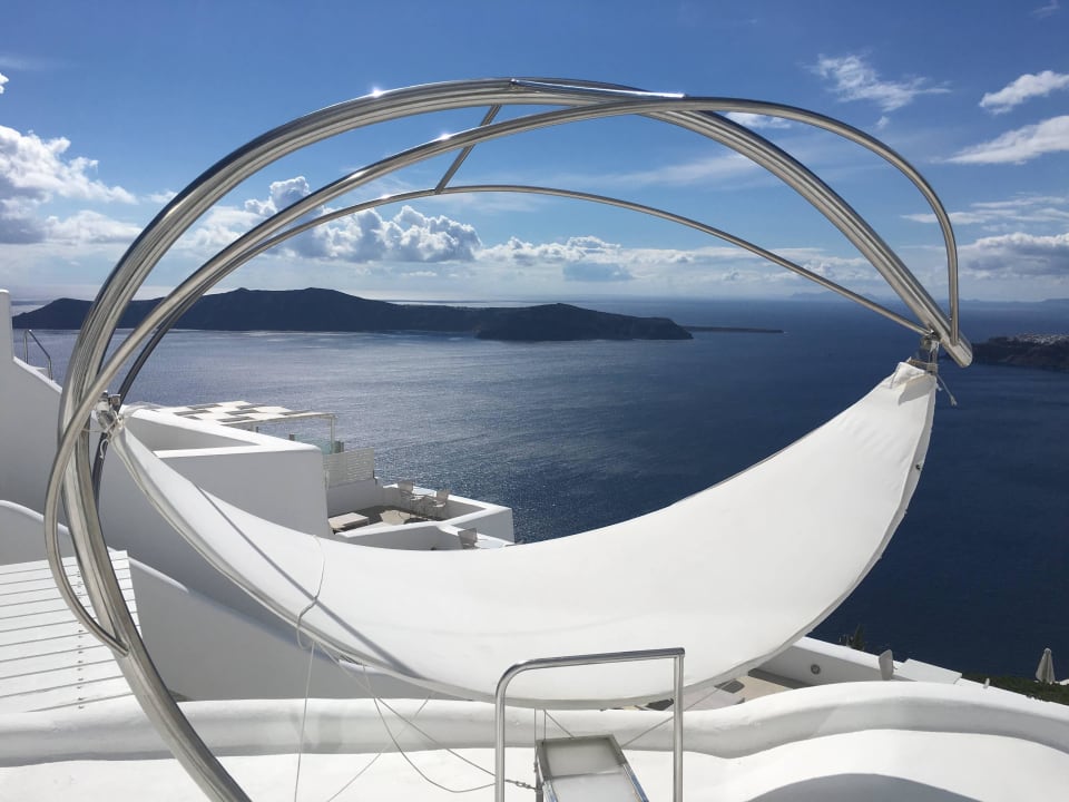 Vor der Rezeption White Santorini Hotel