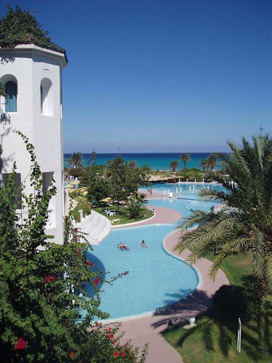 Ausblick vom 2. Stock Mahdia Beach & Aquapark