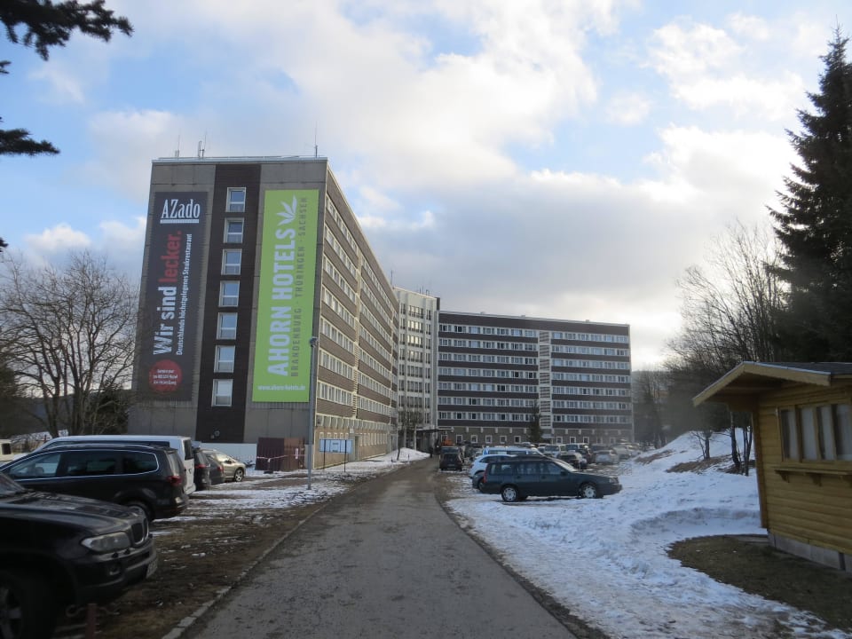 Blick aufs Hotel AHORN Hotel Am Fichtelberg