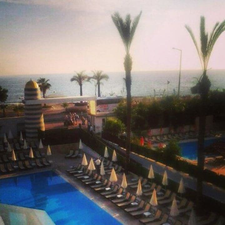 Spring sunset Kaila Beach Hotel
