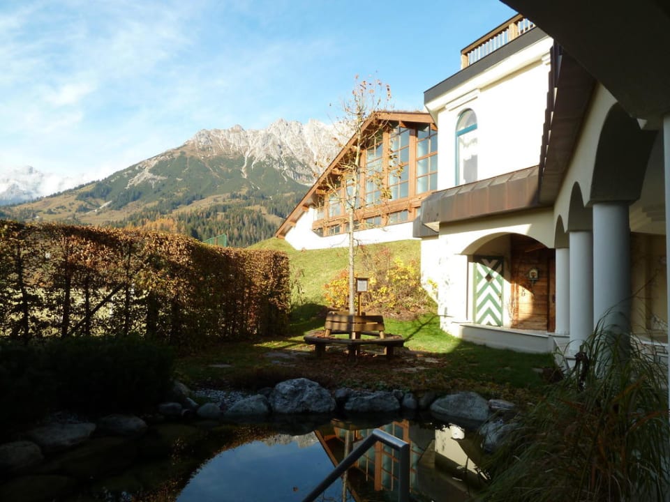 Sauna-Außenbereich Übergossene Alm Resort