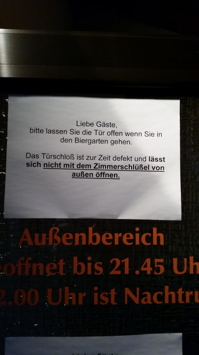 Freundlicher Hinweis Parkhotel Nieheim